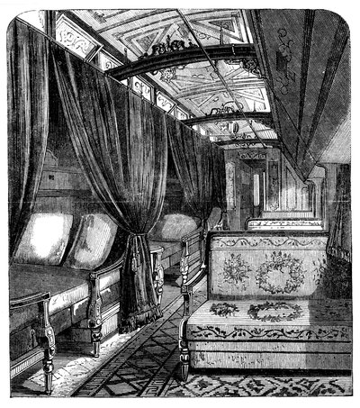 ユニオンパシフィック鉄道、c1869のプルマン寝台車 作： Unbekannt