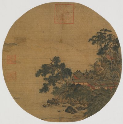 松の木が生い茂る階段のある純粋な聖域、明王朝、15 ～ 16 世紀。 作： Unbekannt