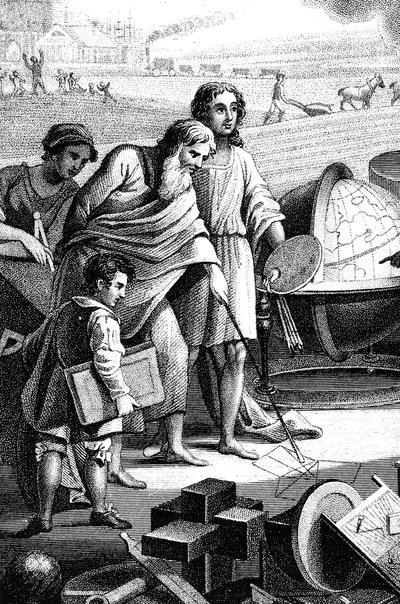 ピタゴラス、古代ギリシャの数学者および哲学者、紀元前6世紀1833 作： Unbekannt