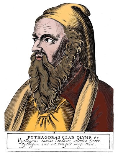 ピタゴラスc560-紀元前480年、ギリシャの哲学者および科学者 作： Unbekannt