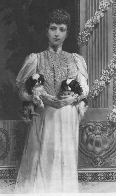 アレクサンドラ女王、1901年。 作： Unbekannt
