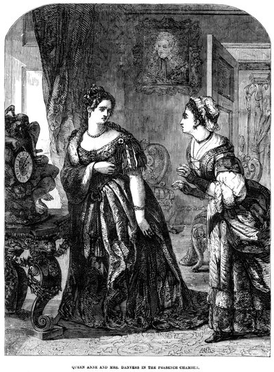 アン女王1665-1714とダンバース夫人 作： Unbekannt