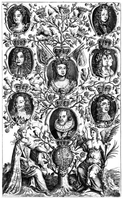 アン女王1665-1714家系図 作： Unbekannt