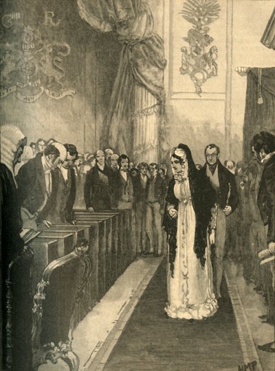 キャロライン女王が裁判中に上院に入る、ロンドン、ウェストミンスター、1820年c1890。 作： Unbekannt