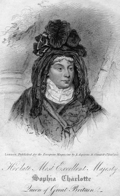シャーロット女王、イギリスのジョージ3世の女王の配偶者、1818年 作： Unbekannt
