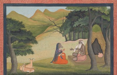 隠者の賢者アンギラスの前のチョラデビ女王...分散したヴラタラジャから...、ca。 1790年。 作： Unbekannt