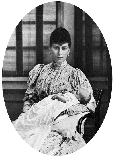 クイーンメアリーと未来のエドワード8世王、c1894 作： Unbekannt