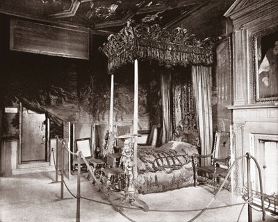クイーンメリーズの寝室、ホリールードハウス、エジンバラ、スコットランド、1894年。 作： Unbekannt
