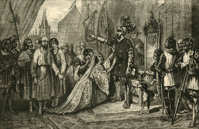 フィリップ女王、カレーの市民のために執り成す、1347、1890。 作： Unbekannt
