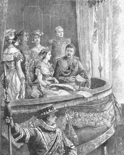 ヴィクトリア女王と王立イタリア歌劇場、1849年、1901年。 作： Unbekannt