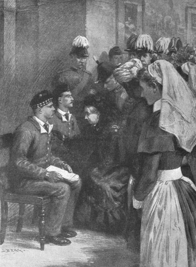 ビクトリア女王がビクトリア十字をダルガイの英雄に授ける... 1898年5月14日、1901年。 作： Unbekannt