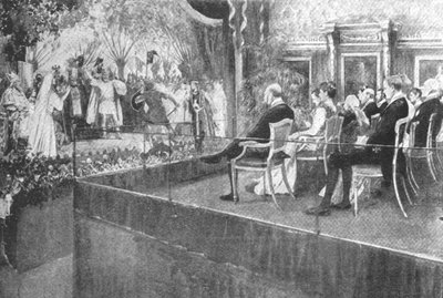 ビクトリア女王は1899年、1901年、ウィンザー城でローエングリンを聴きます。 作： Unbekannt
