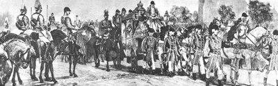 ビクトリア女王の議会最後の開会、モールの行列、1886年1月21日、1901年。 作： Unbekannt
