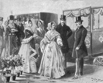 ビクトリア女王、スラウからパディントンまでの最初の列車の旅、1842年6月13日、1901年。 作： Unbekannt