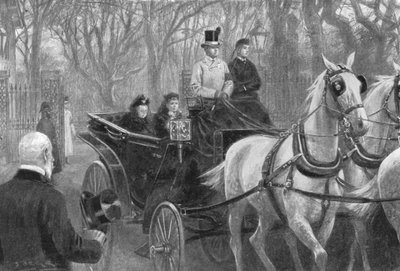 ビクトリア女王最後のドライブ、オズボーン、1901年1月15日。 作： Unbekannt