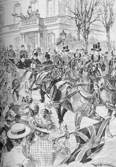 ビクトリア女王がロンドンを最後に訪れたのは1900年1月、1906年3月です。 作： Unbekannt