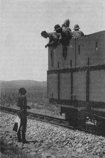 ズールー人にボーアーズの行方を尋ねる、1902 作： Unbekannt