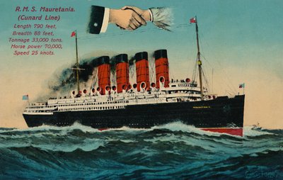 RMSモーレタニア。キュナードライン、c1930s。 作： Unbekannt