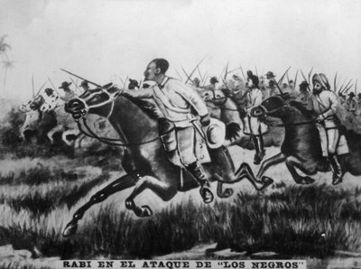 黒人の攻撃におけるラビ、1895年、1920年代。 作： Unbekannt