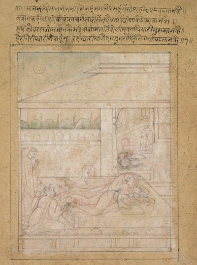 ラダとクリシュナの和解、c。 1790-1800。 作： Unbekannt