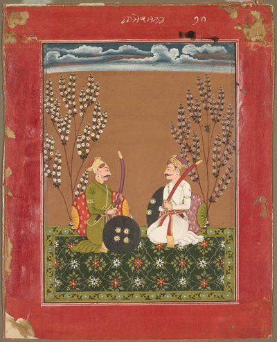 Raga Suramananda、Ragamala シリーズのページ、1750 年頃。 作： Unbekannt