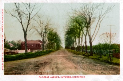 レールウェイアベニュー、ヘイワード、カリフォルニア、1905 作： Unbekannt
