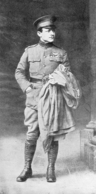 フランス系アメリカ人の戦闘機パイロットで、第一次世界大戦の空を飛んでいるエース、1914年〜1818年のラウル・ルバリー 作： Unbekannt