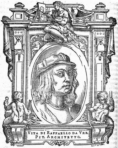 ラファエル。出典：Giorgio Vasari、最も優れたイタリアの画家、彫刻家、建築家の生活、1568 作： Unbekannt