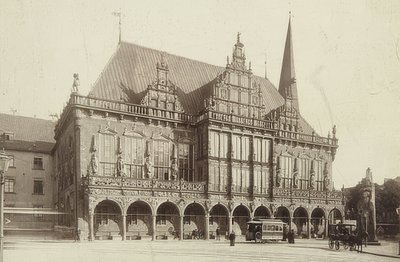 ブレーメンの市庁舎。 1900年頃 作： Unbekannt
