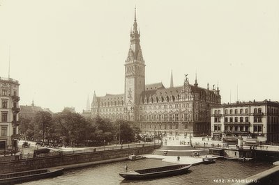 ハンブルク市庁舎。 1900年頃 作： Unbekannt
