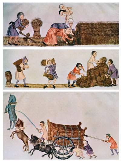 刈り取り、持ち運び、運搬、c1300-1340、c1900-1920 作： Unbekannt
