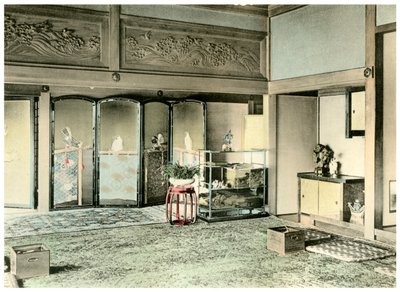 日本の貴族の家の応接室、1904年 作： Unbekannt