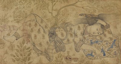リクライニングフィギュア、1630-40。 作： Unbekannt