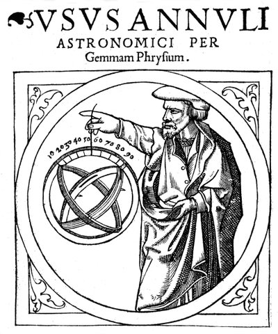 Reiner Gemma Frisius、オランダの天文学者、地理学者、地図製作者、数学者、1539年 作： Unbekannt