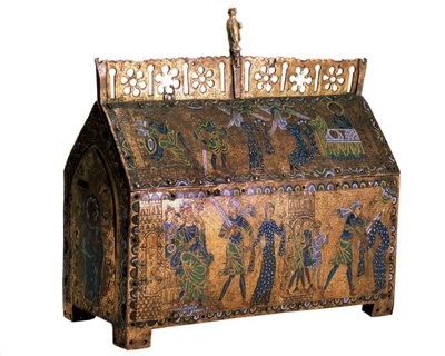 聖ヴァレリアの生涯、c1170の場面が収められた聖遺物箱 作： Unbekannt