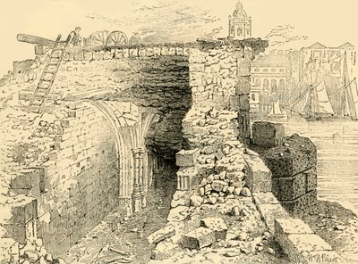 セントトーマス礼拝堂の遺跡、オールドロンドンブリッジ、c1872。 作： Unbekannt