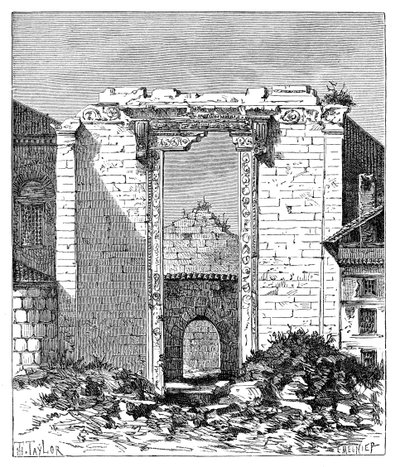 アウグストゥス神殿とローマの遺跡、アンキラアンカラ、トルコ、1895 作： Unbekannt