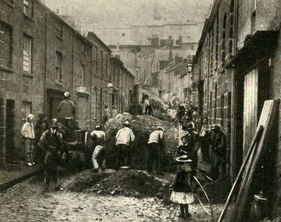 セントアイブスの洪水によって破壊された破片の除去、1901年。 作： Unbekannt