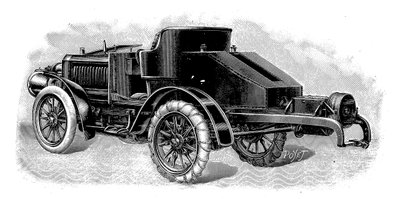 レナーズトラクターユニット、トレーラーの牽引アタッチメントを示す、フランス、1904 作： Unbekannt