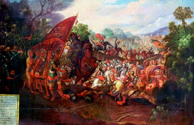 1520年、メキシコ、テノチティトランからのエルナンド・コルテスの撤退 作： Unbekannt