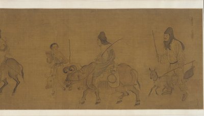 収穫後の帰郷、おそらく明代、17世紀。 作： Unbekannt