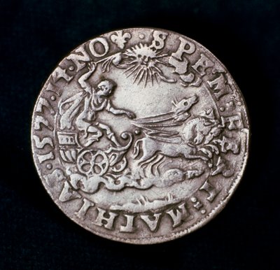 1577年の明るい彗星を記念するメダルの逆 作： Unbekannt