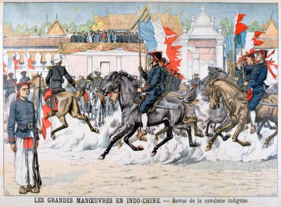 先住民の騎兵、フランス領インドシナ、1903年のレビュー 作： Unbekannt