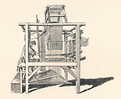 彼の織機でのリボン織工、1747、1904 作： Unbekannt