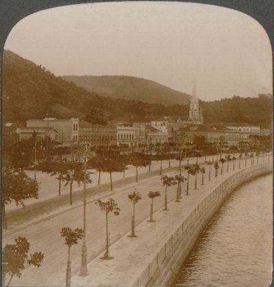 リオジャネイロス5マイルの岸壁、世界最大の内陸湾、C1900 作： Unbekannt