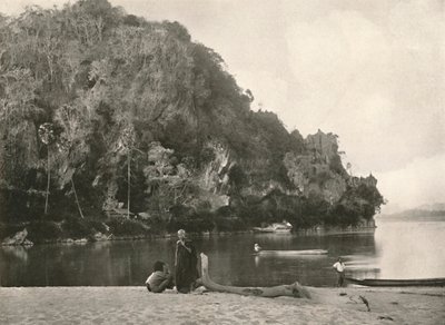 River Scene-Bhamo近くの2番目の汚点、1900年。 作： Unbekannt