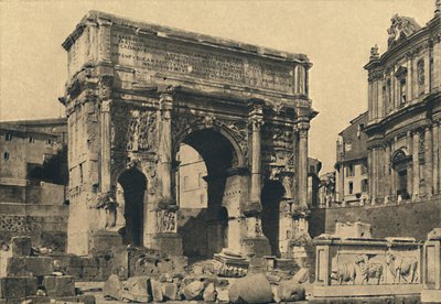ローマ-フォロロマーノ-セプティミウスセウェルスのアーチ、1910年。 作： Unbekannt