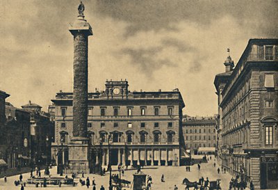 ローマ-マルクスアウレリウスの広場と柱、1910年 作： Unbekannt