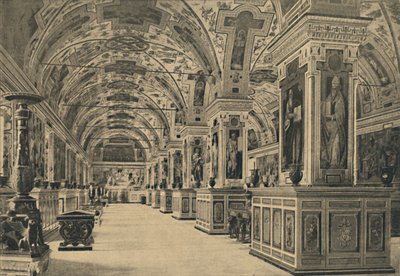 ローマ-バチカン-図書館の読書室、1910 作： Unbekannt