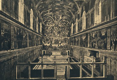 ローマ-バチカン宮殿-システィーナ礼拝堂、1483年、1910年にSixtus IVによって設立 作： Unbekannt